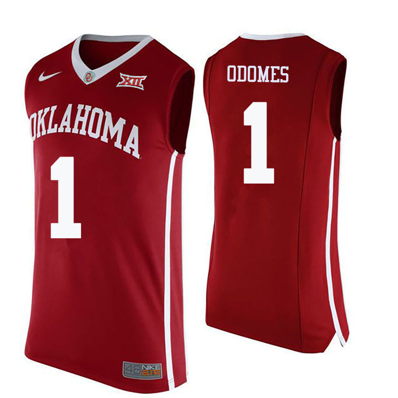Oklahoma Sooners #1 Rashard Odomes College Basketball Jerseys-Crimson